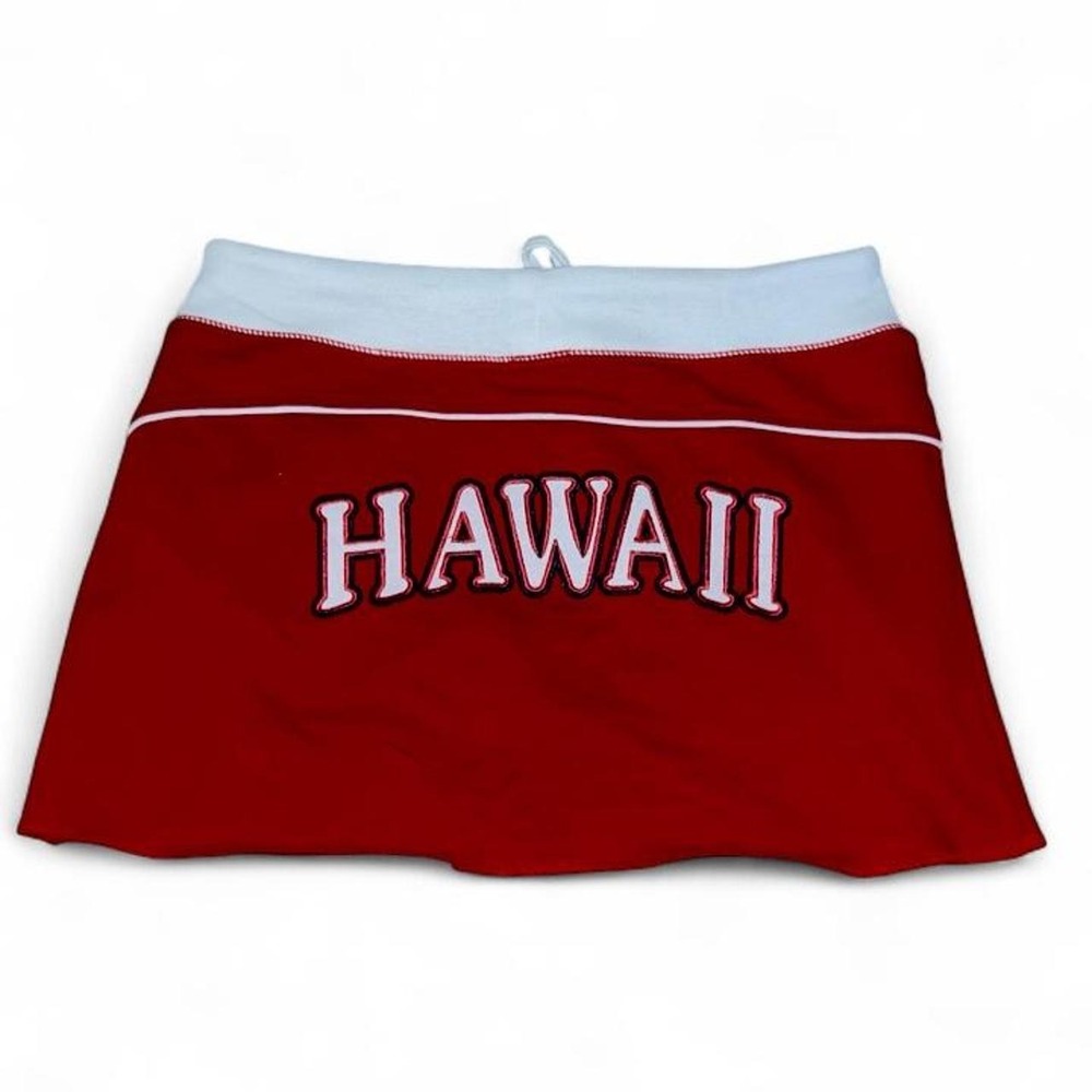 Y2K red HAWAII mini skirt